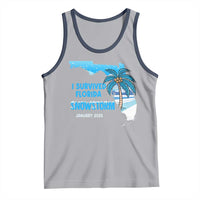 Funny I Survived Florida Snowstorm 2025 Tank Top Coconut Palm Tree