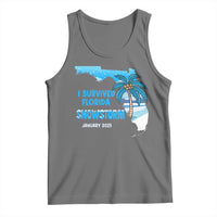 Funny I Survived Florida Snowstorm 2025 Tank Top Coconut Palm Tree