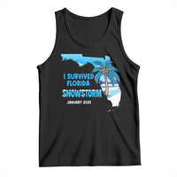 Funny I Survived Florida Snowstorm 2025 Tank Top Coconut Palm Tree