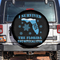 Funny I Survived The Florida Snowpocalypse 2025 Spare Tire Cover Snowflakes