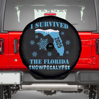 Funny I Survived The Florida Snowpocalypse 2025 Spare Tire Cover Snowflakes