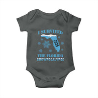 Funny I Survived The Florida Snowpocalypse 2025 Baby Onesie Snowflakes