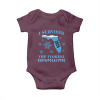 Funny I Survived The Florida Snowpocalypse 2025 Baby Onesie Snowflakes