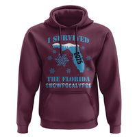 Funny I Survived The Florida Snowpocalypse 2025 Hoodie Snowflakes