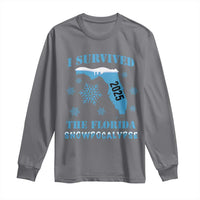 Funny I Survived The Florida Snowpocalypse 2025 Long Sleeve Shirt Snowflakes