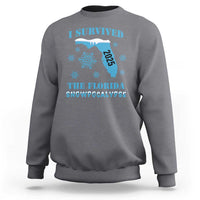 Funny I Survived The Florida Snowpocalypse 2025 Sweatshirt Snowflakes