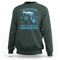 Funny I Survived The Florida Snowpocalypse 2025 Sweatshirt Snowflakes