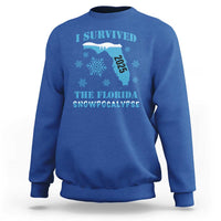 Funny I Survived The Florida Snowpocalypse 2025 Sweatshirt Snowflakes