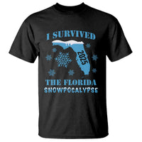 Funny I Survived The Florida Snowpocalypse 2025 T Shirt Snowflakes