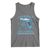 Funny I Survived The Florida Snowpocalypse 2025 Tank Top Snowflakes