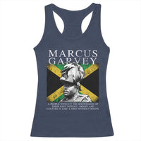 Marcus Garvey Quote Racerback Tank Top A People Without The Knowledge Of Their Past History Origin And Culture Jamaican Flag