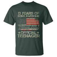 Funny 13th Birthday T Shirt Vintage 2012 Official Teenager 13 Years Of Being Awesome USA Flag