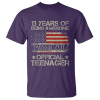 Funny 13th Birthday T Shirt Vintage 2012 Official Teenager 13 Years Of Being Awesome USA Flag
