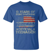 Funny 13th Birthday T Shirt Vintage 2012 Official Teenager 13 Years Of Being Awesome USA Flag