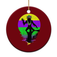 Funny Mardi Gras Rougarou Ceramic Ornament Beads Carnival Cryptids Of Louisiana