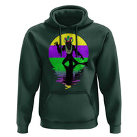 Funny Mardi Gras Rougarou Hoodie Beads Carnival Cryptids Of Louisiana
