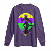 Funny Mardi Gras Rougarou Long Sleeve Shirt Beads Carnival Cryptids Of Louisiana