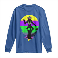 Funny Mardi Gras Rougarou Long Sleeve Shirt Beads Carnival Cryptids Of Louisiana