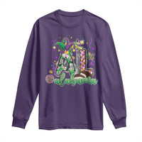 Funny Mardi Gras In Alabama AL Long Sleeve Shirt Moon Pie Jester Hat