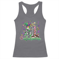 Funny Mardi Gras In Alabama AL Racerback Tank Top Moon Pie Jester Hat