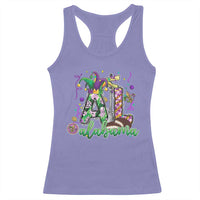 Funny Mardi Gras In Alabama AL Racerback Tank Top Moon Pie Jester Hat