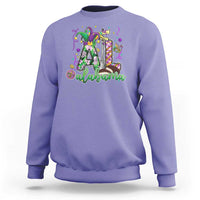Funny Mardi Gras In Alabama AL Sweatshirt Moon Pie Jester Hat