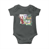 Funny Mardi Gras Louisiana Baby Onesie I Just Want To Be Loved Bayou Crawfish Beads
