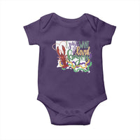 Funny Mardi Gras Louisiana Baby Onesie I Just Want To Be Loved Bayou Crawfish Beads