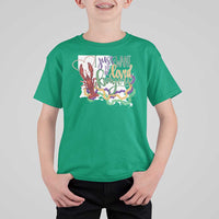 Funny Mardi Gras Louisiana T Shirt For Kid I Just Want To Be Loved Bayou Crawfish Beads