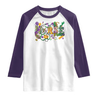 Funny Mardi Gras Nurse Krewe Healthcare Raglan Shirt