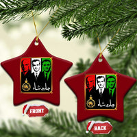 Pahlavi Kings of Iran Ceramic Ornament Javid Shah Long live the King