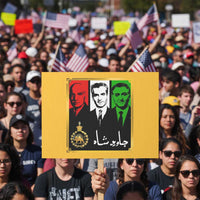 Pahlavi Kings of Iran Protest Sign Javid Shah Long live the King