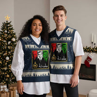 Pahlavi Kings of Iran V-Neck Knit Sweater Vest Javid Shah Long live the King