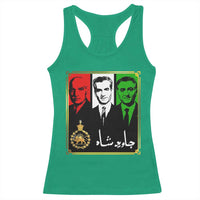 Pahlavi Kings of Iran Racerback Tank Top Javid Shah Long live the King