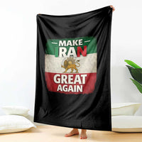 Make Iran Great Again Throw Blanket MIGA Vintage Persian Lion Flag