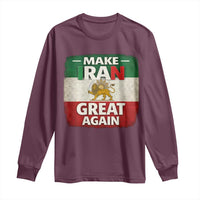 Make Iran Great Again Long Sleeve Shirt MIGA Vintage Persian Lion Flag