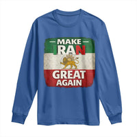 Make Iran Great Again Long Sleeve Shirt MIGA Vintage Persian Lion Flag