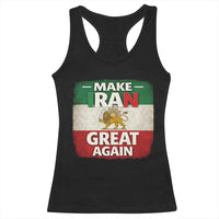 Make Iran Great Again Racerback Tank Top MIGA Vintage Persian Lion Flag