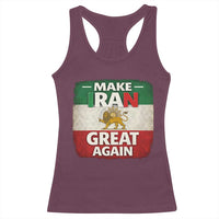 Make Iran Great Again Racerback Tank Top MIGA Vintage Persian Lion Flag