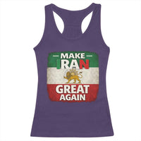 Make Iran Great Again Racerback Tank Top MIGA Vintage Persian Lion Flag