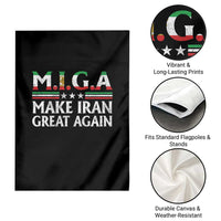 Make Iran Great Again Garden Flag MIGA Emblem Of Iran Persian Lion Flag