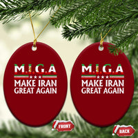 Make Iran Great Again Ceramic Ornament MIGA Emblem Of Iran Persian Lion Flag
