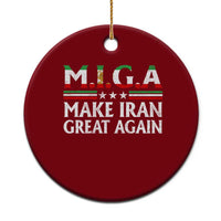 Make Iran Great Again Ceramic Ornament MIGA Emblem Of Iran Persian Lion Flag