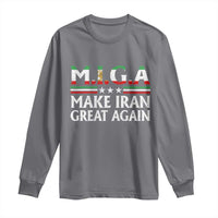 Make Iran Great Again Long Sleeve Shirt MIGA Emblem Of Iran Persian Lion Flag