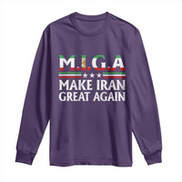 Make Iran Great Again Long Sleeve Shirt MIGA Emblem Of Iran Persian Lion Flag