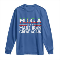 Make Iran Great Again Long Sleeve Shirt MIGA Emblem Of Iran Persian Lion Flag