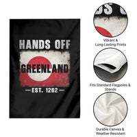 Hands Off Greenland Garden Flag Greenland EST 1262 Political Protest