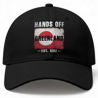 Hands Off Greenland Baseball Cap Greenland EST 1262 Political Protest