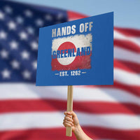 Hands Off Greenland Protest Sign Greenland EST 1262 Political Protest