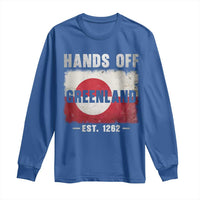 Hands Off Greenland Long Sleeve Shirt Greenland EST 1262 Political Protest